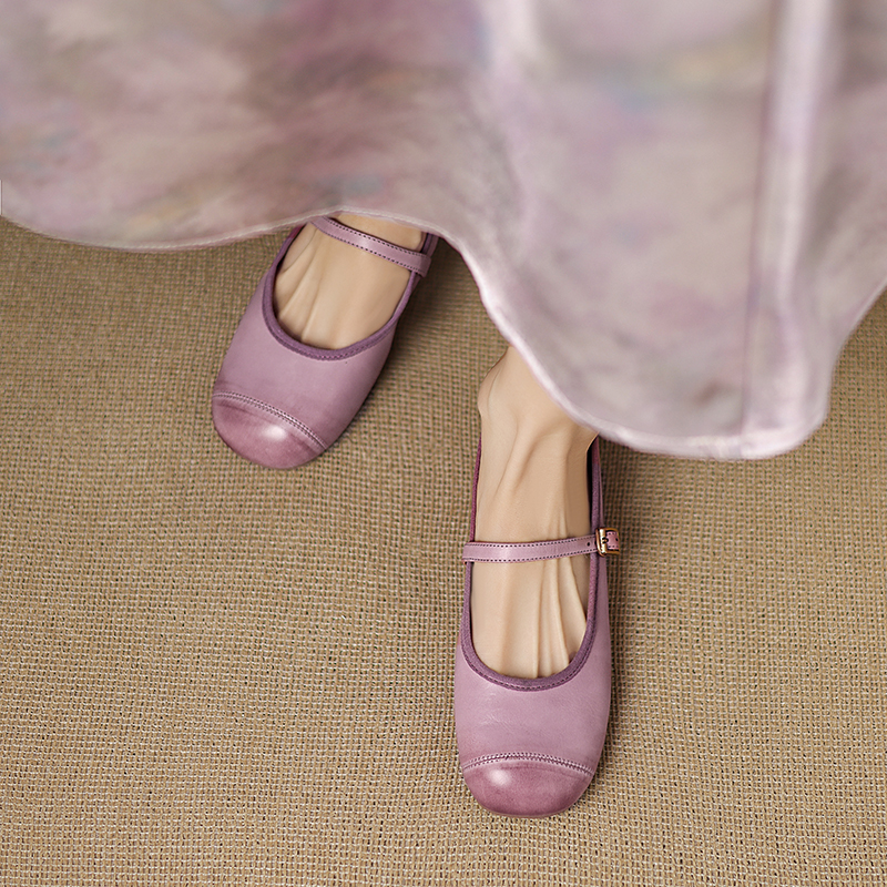 Artistic Retro One-Word Belt, Slim Spring Fashion Chinese-Style Flat Shoes for Women, Sweet Gentle Design Artistic Retro One-Word Belt, Slim Spring Fashion Chinese-Style Flat Shoes for Women, Sweet Gentle Design