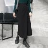 Asymmetrical Irregular Half Skirt with Back Slit - High-Waisted Slimming Button Wrap Midi Skirt for Women - Spring/Summer Fashion 2025