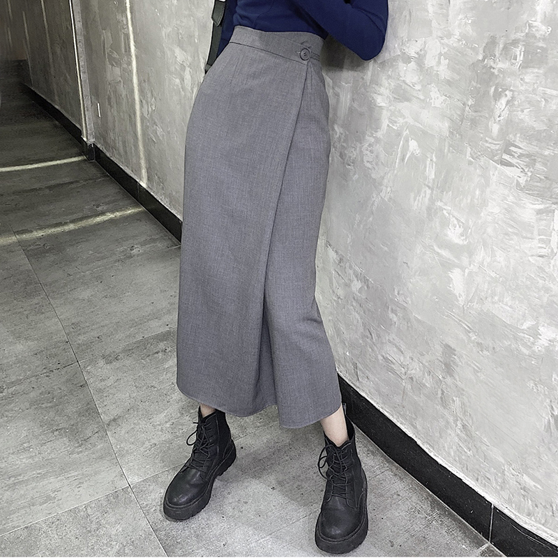 Asymmetrical Irregular Half Skirt with Back Slit - High-Waisted Slimming Button Wrap Midi Skirt for Women - Spring/Summer Fashion 2025 Asymmetrical Irregular Half Skirt with Back Slit - High-Waisted Slimming Button Wrap Midi Skirt for Women - Spring/Summer Fashion 2025