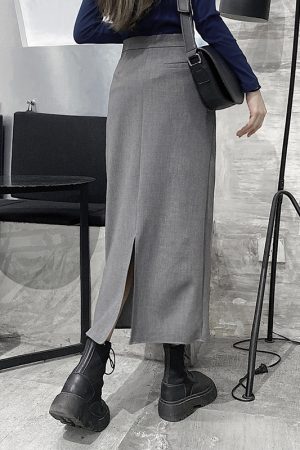 Asymmetrical Irregular Half Skirt with Back Slit - High-Waisted Slimming Button Wrap Midi Skirt for Women - Spring/Summer Fashion 2025