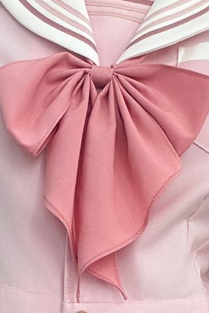 Authentic Bowtie College Style Pudding Bear JK Uniform Dress for Summer - Cute Japanese Fashion, Y2K Aesthetic, Machida Design