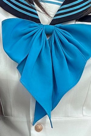 Authentic Bowtie College Style Pudding Bear JK Uniform Dress for Summer - Cute Japanese Fashion, Y2K Aesthetic, Machida Design