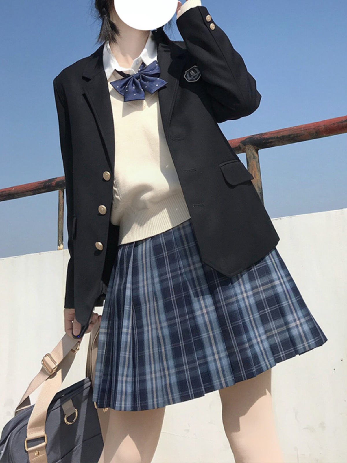 Authentic JK Plaid Pleated Skirt - A-line Checkered Midi Skirt for Women - Y2K Inspired Sea Night Design Authentic JK Plaid Pleated Skirt - A-line Checkered Midi Skirt for Women - Y2K Inspired Sea Night Design