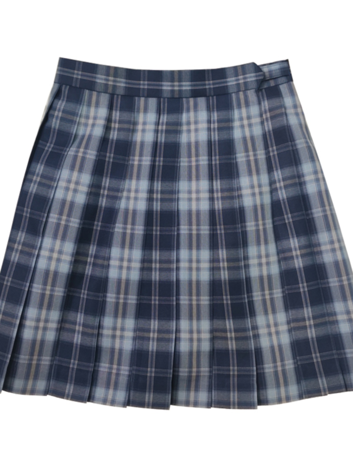 Authentic JK Plaid Pleated Skirt - A-line Checkered Midi Skirt for Women - Y2K Inspired Sea Night Design Authentic JK Plaid Pleated Skirt - A-line Checkered Midi Skirt for Women - Y2K Inspired Sea Night Design