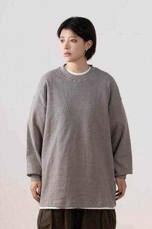 Autumn Minimalist Breathable Waffle Long Sleeve T-Shirt for Men - Loose Fit Round Neck Casual Wear Trend