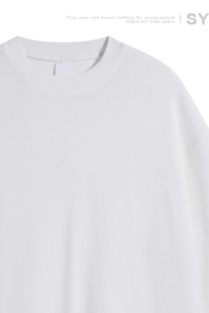 Autumn Minimalist Breathable Waffle Long Sleeve T-Shirt for Men - Loose Fit Round Neck Casual Wear Trend