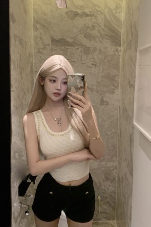 Autumn Slim Fit Knitted Camisole for Women - Flattering Small Fragrant Wind Design, Trendy Internet Celebrity Style