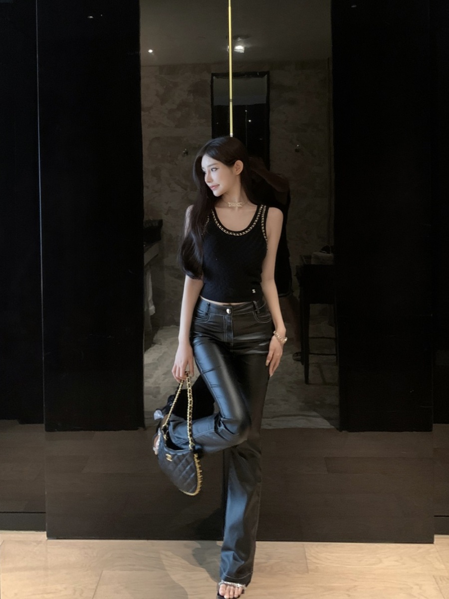 Autumn Slim Fit Knitted Camisole for Women - Flattering Small Fragrant Wind Design, Trendy Internet Celebrity Style Autumn Slim Fit Knitted Camisole for Women - Flattering Small Fragrant Wind Design, Trendy Internet Celebrity Style