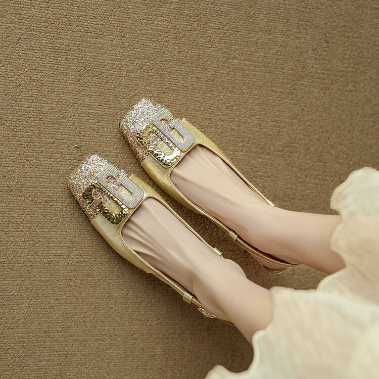 Backless Rhinestone Sandals for Women - French Mary Jane Thin High Heels, Versatile 90s Y2K Style Footwear Backless Rhinestone Sandals for Women - French Mary Jane Thin High Heels, Versatile 90s Y2K Style Footwear