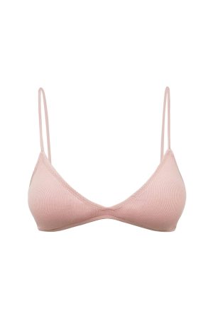 Basic Knitted Bikini with Adjustable Shoulder Straps - Summer Essential Swimwear in Trendy Knit Design