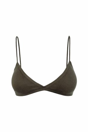 Basic Knitted Bikini with Adjustable Shoulder Straps - Summer Essential Swimwear in Trendy Knit Design