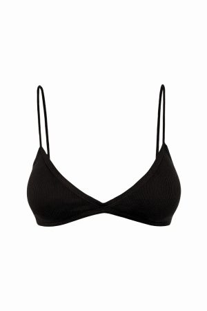 Basic Knitted Bikini with Adjustable Shoulder Straps - Summer Essential Swimwear in Trendy Knit Design