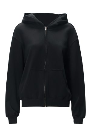 Basic Sports Zipper Hoodie for Men - Versatile Casual Loose Fit Solid Color Jacket for Everyday Wear