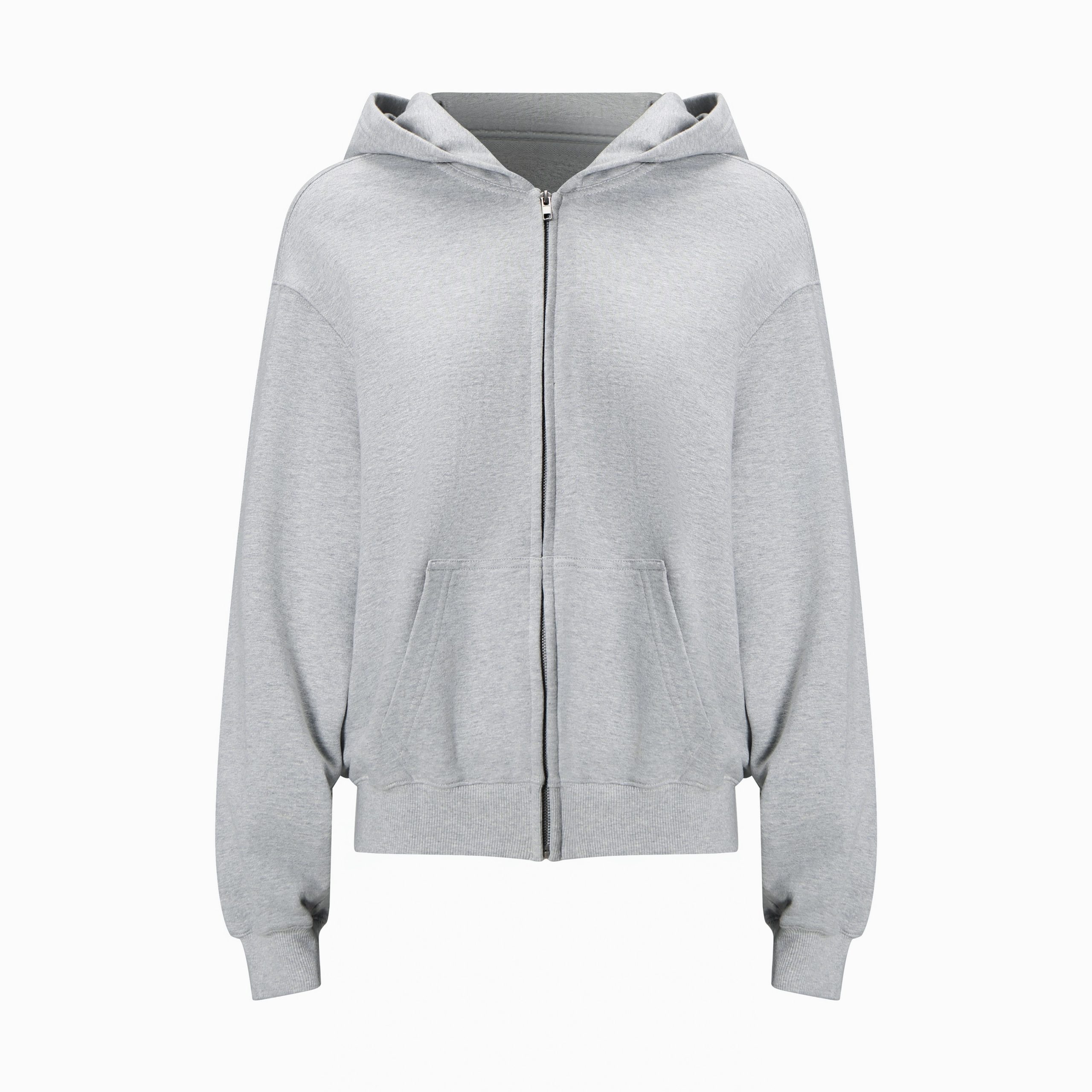 Basic Sports Zipper Hoodie for Men - Versatile Casual Loose Fit Solid Color Jacket for Everyday Wear Basic Sports Zipper Hoodie for Men - Versatile Casual Loose Fit Solid Color Jacket for Everyday Wear