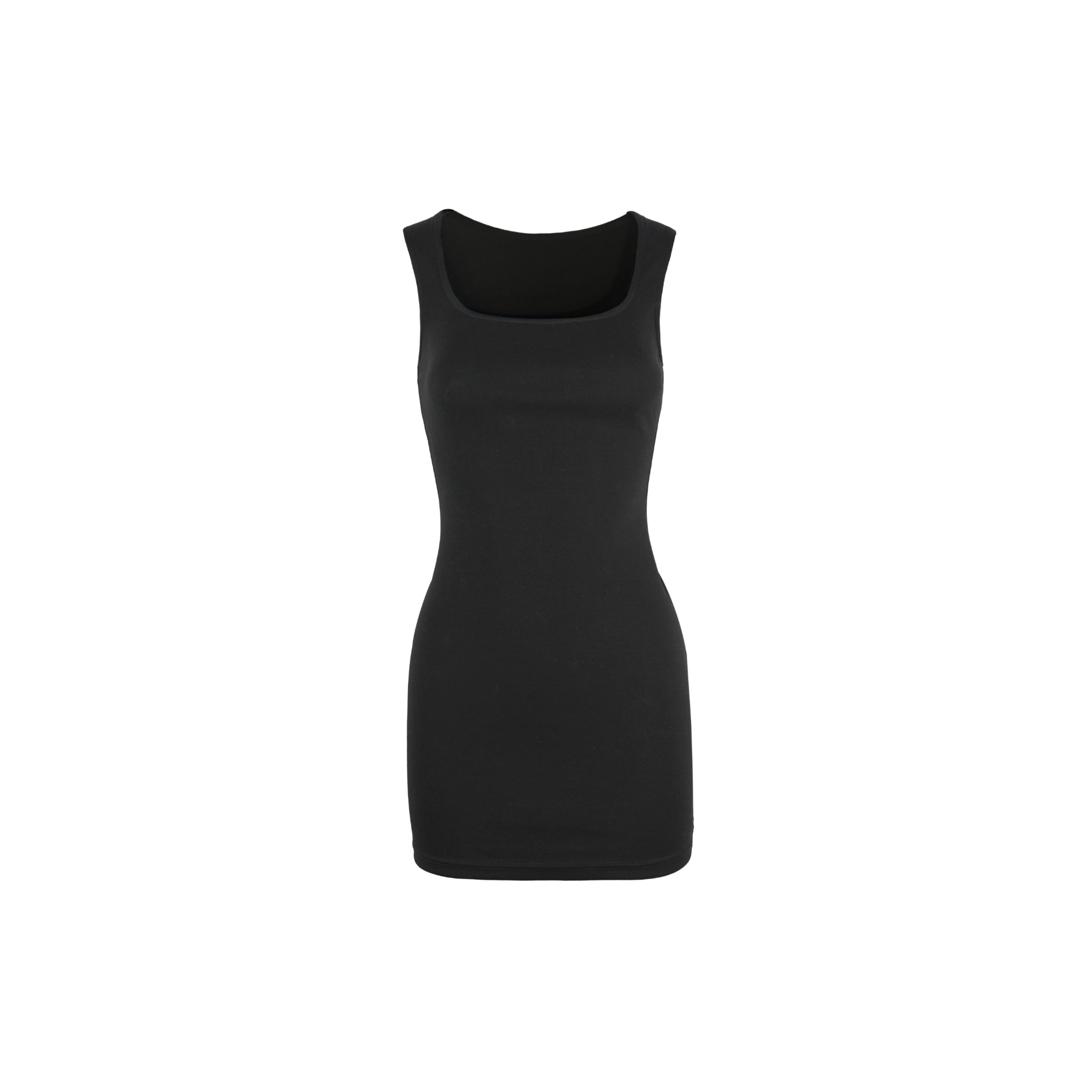 Basic Square Neck Sleeveless Fitted Stretchy Bodycon Dress - Perfect for 90s or Y2K Style, Essential for Every Wardrobe Basic Square Neck Sleeveless Fitted Stretchy Bodycon Dress - Perfect for 90s or Y2K Style, Essential for Every Wardrobe