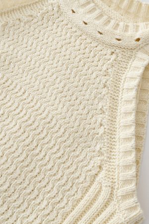 Beige Knitted Halter Top - Summer 2025 Fashion, Trendy Y2K Style for Women