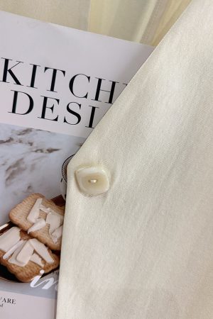 Beige Lightweight V-Neck Thin Jacket for Women - Luxury Acetate Glossy Short Top, 2025 Summer Fashion, Elegant and Stylish