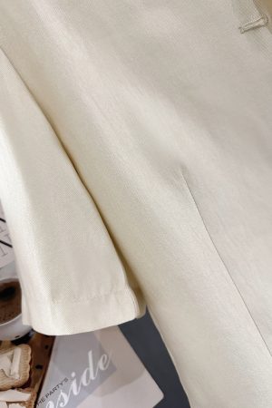 Beige Thin Blazer for Women - Chic Short Summer Jacket, Exquisite Gentlewoman Style 2025