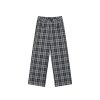 Black and White Checkered Wide-Leg Plaid Casual Pants - Low-Waist, Slimming, Versatile Style for Effortless Fashion