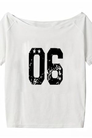 Black Asymmetrical Shoulder Short Sleeve Off-Shoulder T-Shirt with Digital Print – Trendy Women's Casual Summer Top in American Style