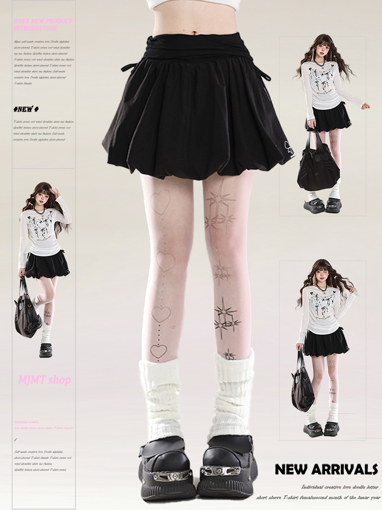 Black Bowknot Cake Short Skirt for Women - High-Waisted Bodycon Tulip A-Line Skirt, Slimming Puffed Summer Outfit Black Bowknot Cake Short Skirt for Women - High-Waisted Bodycon Tulip A-Line Skirt, Slimming Puffed Summer Outfit