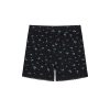 Black Floral Casual Shorts with Lace Details - Elastic Fabric Hot Pants for Home and Summer Wear