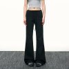 Black High-Waisted Drawstring Flared Casual Pants for Women - Sexy Slimming Wide-Leg Design, Versatile Spring Fashion