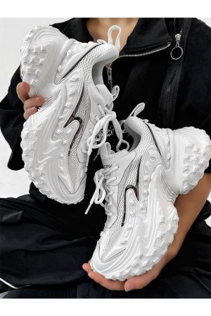 Black Knight Dad Shoes for Men & Women - Trendy Vintage Thick-Soled Height-Increasing Sports Shoes in Paris Street Style