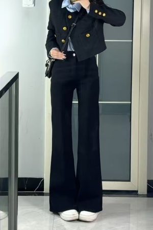 Black Plus Size High-Waisted Flared Jeans for Curvy Figures - Non-Skinny Bell-Bottoms in 2025 Trendy Style