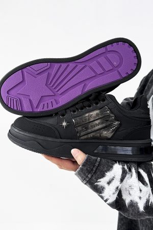 Black Warrior Board Shoes for Men and Women - Thick-Soled, Height-Increasing, Casual Couple Sports Shoes with Sailboat Star Design