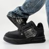 Black Warrior Board Shoes for Men and Women - Thick-Soled, Height-Increasing, Casual Couple Sports Shoes with Sailboat Star Design
