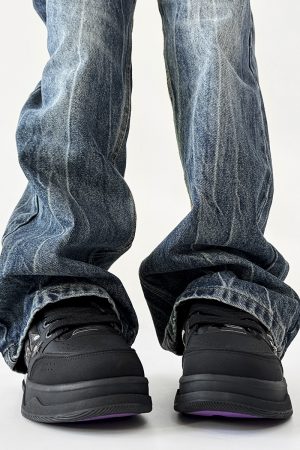 Black Warrior Board Shoes for Men and Women - Thick-Soled, Height-Increasing, Casual Couple Sports Shoes with Sailboat Star Design