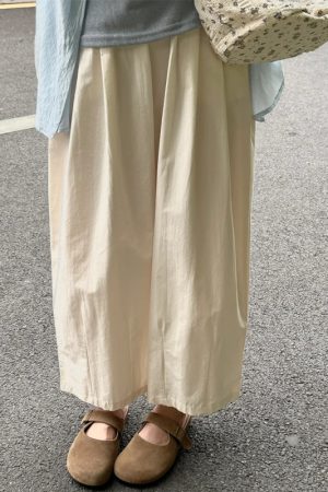 Black Women's Plus Size Summer Balloon Pants, Casual Loose Wide-Leg High-Waisted 90s Style Nine-Point Trousers