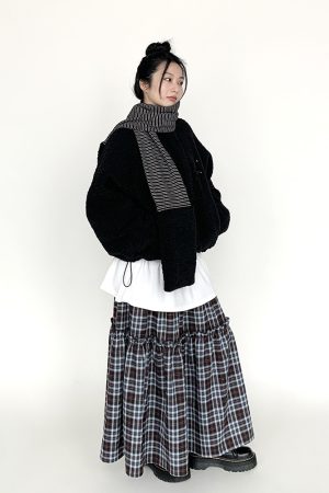 Blackcurrant Cookie Double-Sided Lamb Wool Cotton Coat - Quilted College Style Autumn Winter Outerwear