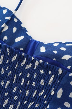 Blue Floral Camisole for Women - Slim Fit Versatile Style, 2025 Summer Trend, Perfect for Y2K and 90s Inspired Looks