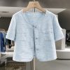 Blue Lightweight Chanel-Style Blazer for Women - Stylish Summer Top from 2025 Collection, Gentle and Youthful Design