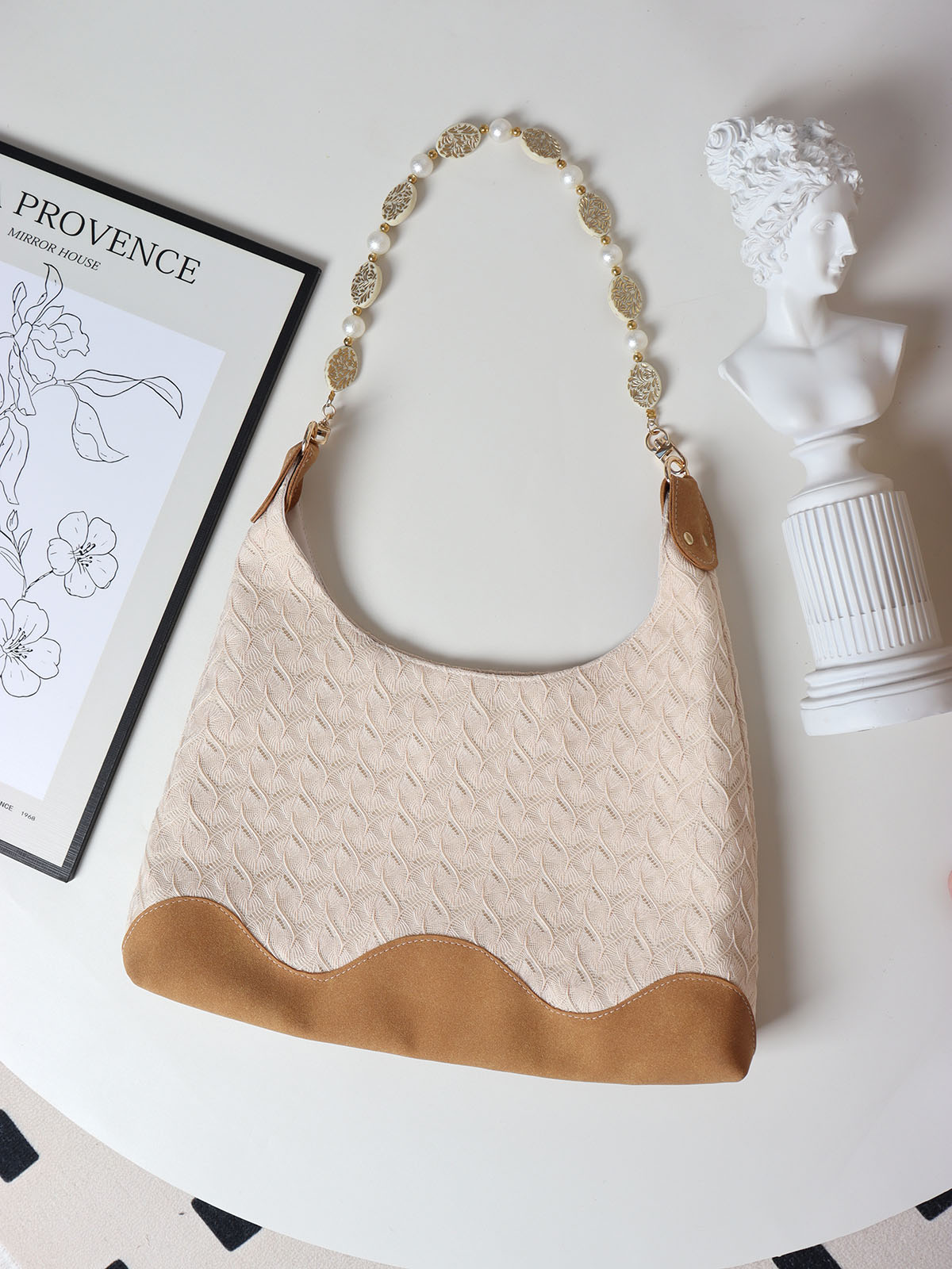 Bohemian Beaded Tote Bag for Women - Large Capacity Woven Shoulder Bag for Commuting and Vacation Bohemian Beaded Tote Bag for Women - Large Capacity Woven Shoulder Bag for Commuting and Vacation