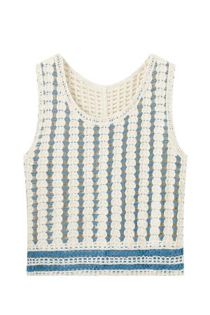 Bohemian Crochet Sleeveless Vest for Women - Loose Slim Fit Hollow Out Waistcoat for Summer Vacation Style