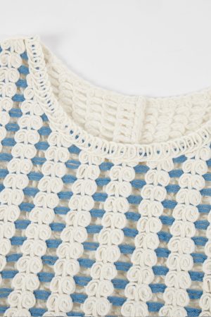 Bohemian Crochet Sleeveless Vest for Women - Loose Slim Fit Hollow Out Waistcoat for Summer Vacation Style