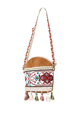 Bohemian Ethnic Style Women's Crossbody Bag with Embroidered Tassels - Yunnan Travel Hanfu Design for Spring/Summer Collection