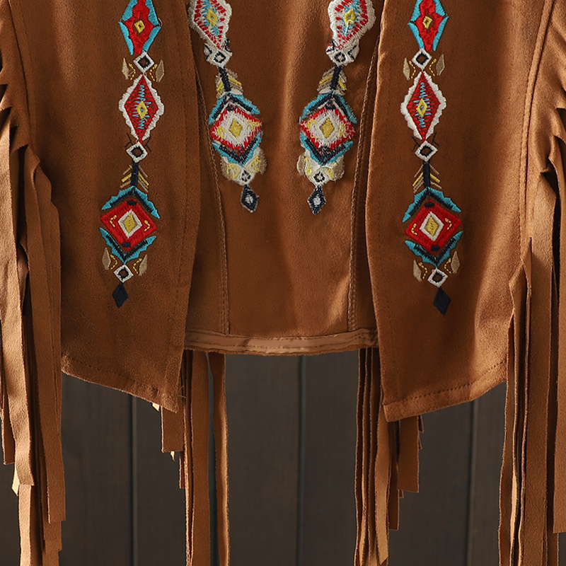 Bohemian Vintage Tassel Embroidered Vest Outerwear for Travel, Women's Short Tank Top, Perfect for Vacation and Summer Outfits Bohemian Vintage Tassel Embroidered Vest Outerwear for Travel, Women's Short Tank Top, Perfect for Vacation and Summer Outfits