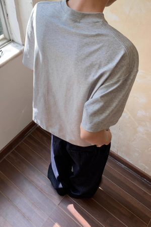 Boxy Deconstructed Short-Sleeve T-Shirt for Men and Women - American Style Casual Loose Fit Summer Top