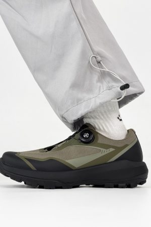 Breathable Black Cushioning Hiking Shoes for Men, Non-Slip Outdoor Walking and Running Commuter Shoes, Comfortable Sports Footwear