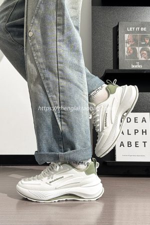 Breathable Mesh Casual Sports Shoes for Men - Summer Soft Sole Height-Increasing Minimalist Dad Sneakers - Popular Little White Shoes
