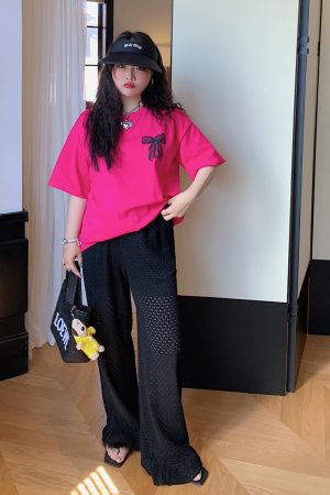 Breathable Plus Size Ruffled Edge Sun Protection Pants for Women - Summer 2025 Loose Thin Casual Style