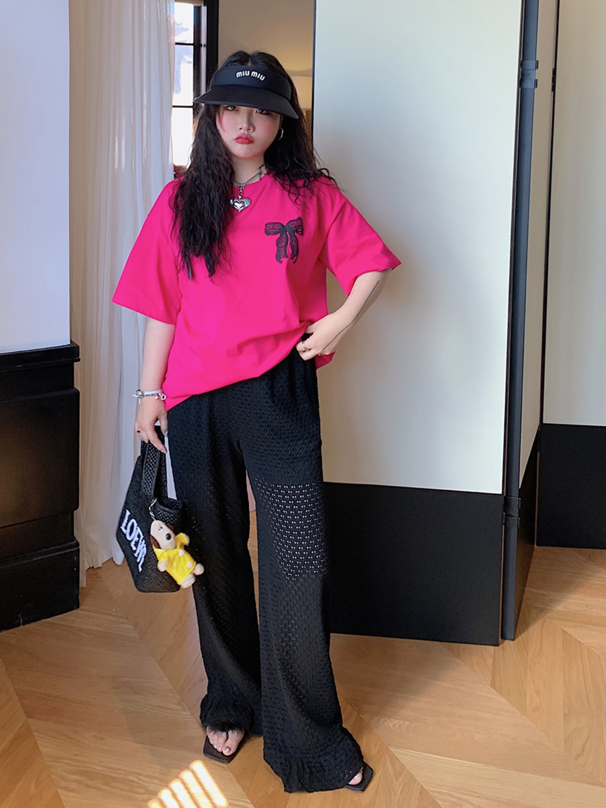 Breathable Plus Size Ruffled Edge Sun Protection Pants for Women - Summer 2025 Loose Thin Casual Style Breathable Plus Size Ruffled Edge Sun Protection Pants for Women - Summer 2025 Loose Thin Casual Style