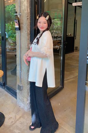 Breathable Plus Size Ruffled Edge Sun Protection Pants for Women - Summer 2025 Loose Thin Casual Style