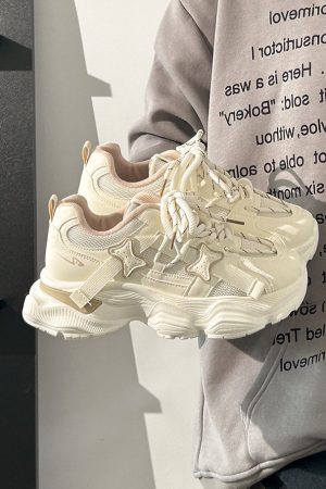 Breathable Thick-Soled Dad Shoes for Women, Original Mesh Design, Stylish Niche Sports Footwear, Summer 2025 Trend