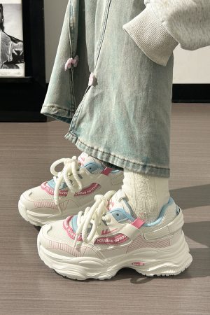 Breathable Thick-Soled Dad Shoes for Women, Original Mesh Design, Stylish Niche Sports Footwear, Summer 2025 Trend