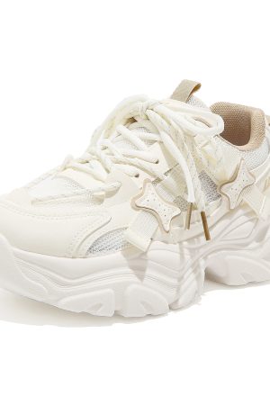 Breathable Thick-Soled Dad Shoes for Women, Original Mesh Design, Stylish Niche Sports Footwear, Summer 2025 Trend